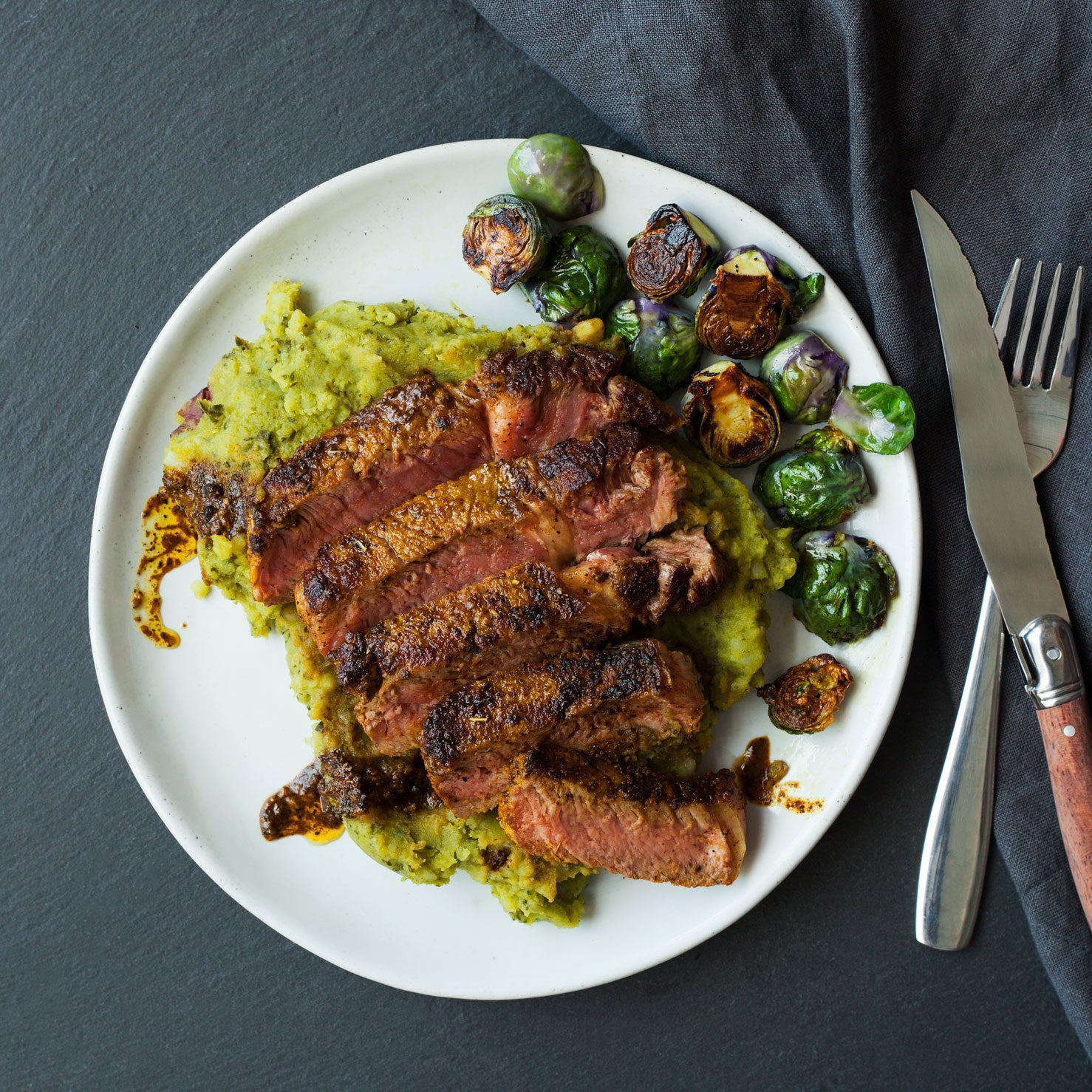 Turmeric Steak - NY Strip Steak Rub - Kale Mashed Potatoes - Pre