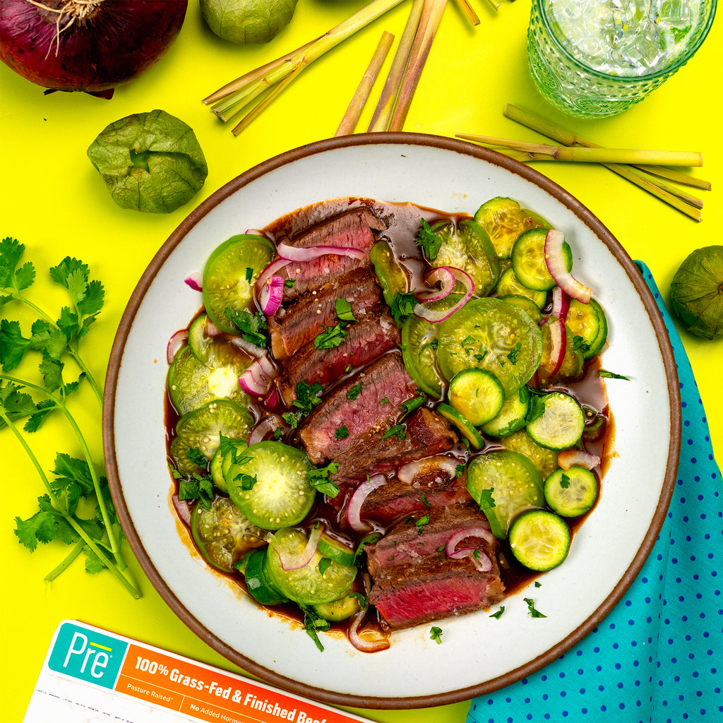 New York Strip Steak Aguachile and Ponzu Sauce