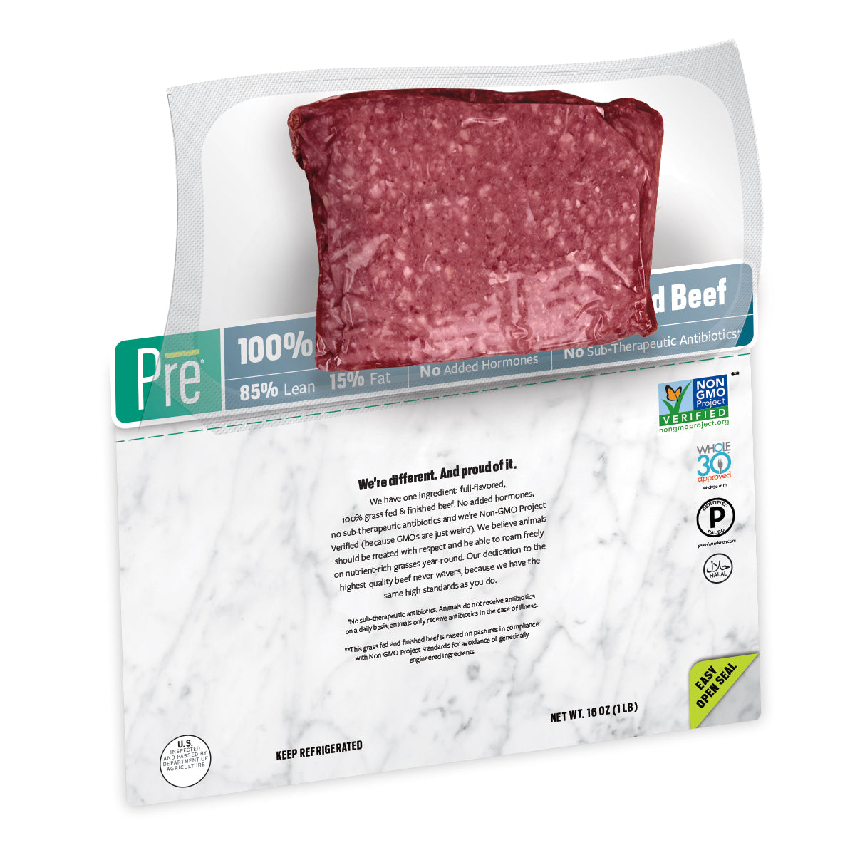  Kirkland Signature Organic Ground Beef - 85% Lean and 15% Fat -  Raised Without Antibiotics - No Added Growth Hormones - Ready Set Gourmet  Donate a Meal Program - 2 Pack (64oz Each) : Grocery & Gourmet Food